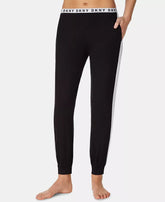 Donna Karan DKNY Logo-Waist Jogger Pajama Pants Black
