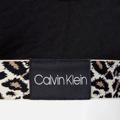 Calvin Klein Womens Animal-Print Unlined Bralette Black