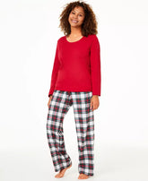 Family Pajamas Knit Mix It Pajamas Set Stewart Plaid