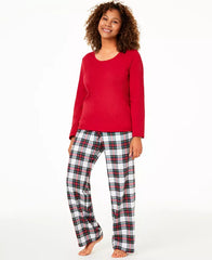 Family Pajamas Knit Mix It Pajamas Set Stewart Plaid