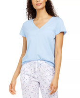 Charter Club Cotton Knit Sleep T-Shirt Blue