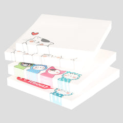 3X3'' Colorful Print Sticky notes 80 sheets.(5 per pack)