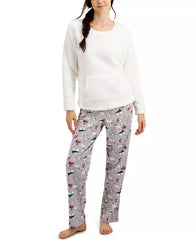 Family Pajamas Plus Size Sherpa Top Printed Polar Bears
