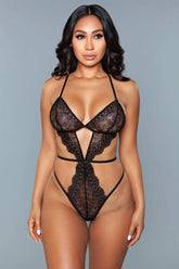 Be Wicked Jacklyn Lace Teddy Black