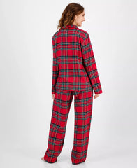 Family Pajamas Women Cotton Plaid Pajamas Set Brinkley Plaid