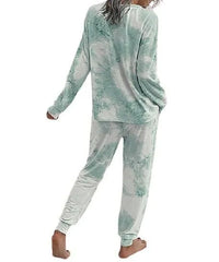 Romantichut Green Tie-Dye Jogger Pajama Set