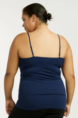 Sofra Ladies Navy Camisole Plus Size
