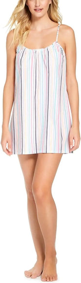Jenni Striped Chemise Nightgown Lurex Stripe