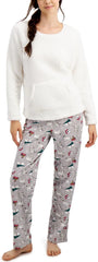 Family Pajamas Sherpa Top Printed Pants Pajamas Polar Bears