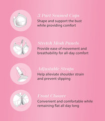 Exquisite Form White Front-Closure Wireless #5100530 Full-Fit Bra - Plus Too