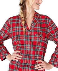 Family Pajamas Women Cotton Plaid Pajamas Set Brinkley Plaid