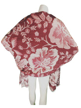 INC Wine Pink Silver Reversible Scarf – Elegant Rayon Blend Wrap (70"x27.25")