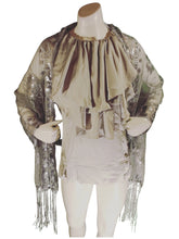 INC Silver Sheer Scarf – Embroidered Sequin Wrap with Fringe, Elegant 100% Polyester (66"x23.5")