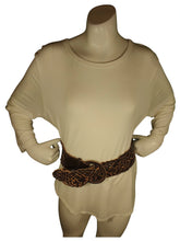 Diva General Brown Pleather Belt with Braided Buckle – Stylish & Adjustable (2.75" x 35")