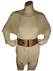 Diva General Hearts Belt 2.75"x27.5" Stretchy Pleather & Webbing Waist Belt with Hook & Eye Closure