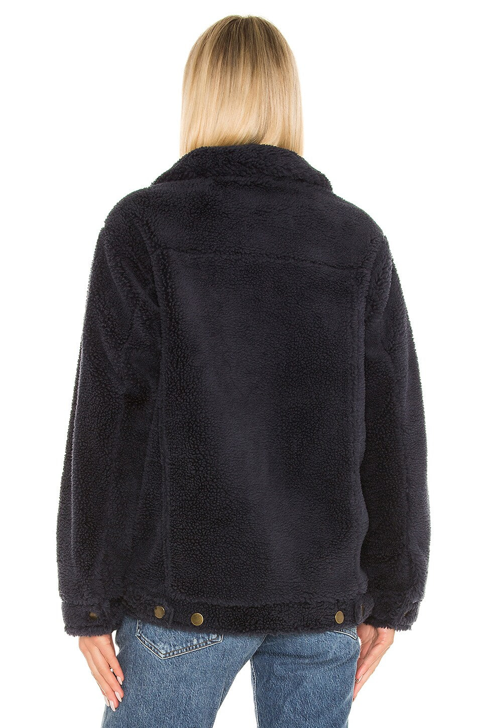 Amuse Society Shea Teddy Jacket in Ink - Faux Fur