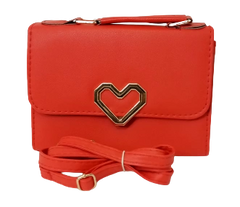 Diva General Collection Red Heart Purse - Bold & Versatile with Removable Strap