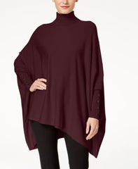 Alfani Women Button Sleeve Sweater in Wine Color 2XL