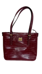 Anne Klein Red Crocodile Shoulder Bag
