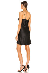black slip dress mini