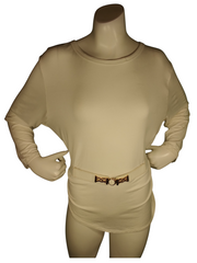 Circle/metal braid clasp waist belt