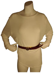 Anne Klein Red & Black Reversible Belt 3/4"x43.5" Pleather Waist Belt with Decorative Stud Closure