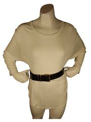 Calvin Klein Black Leather Belt .75"x37.5" Premium Waist Belt with Classic Buckle