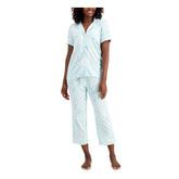 Charter Club Printed Capri Pants Pajama Set Etched Floral