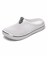 Ceville White Mesh Mule Clogs