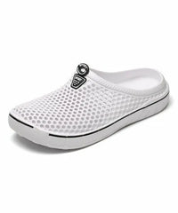 Ceville White Mesh Mule Clogs