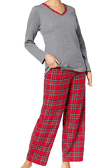 Charter Club Plaid Flannel Top Brinkley Plaid