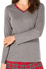 Charter Club Plaid Flannel Top Brinkley Plaid