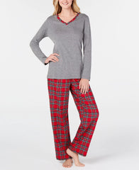 Charter Club Plaid Flannel Top Brinkley Plaid