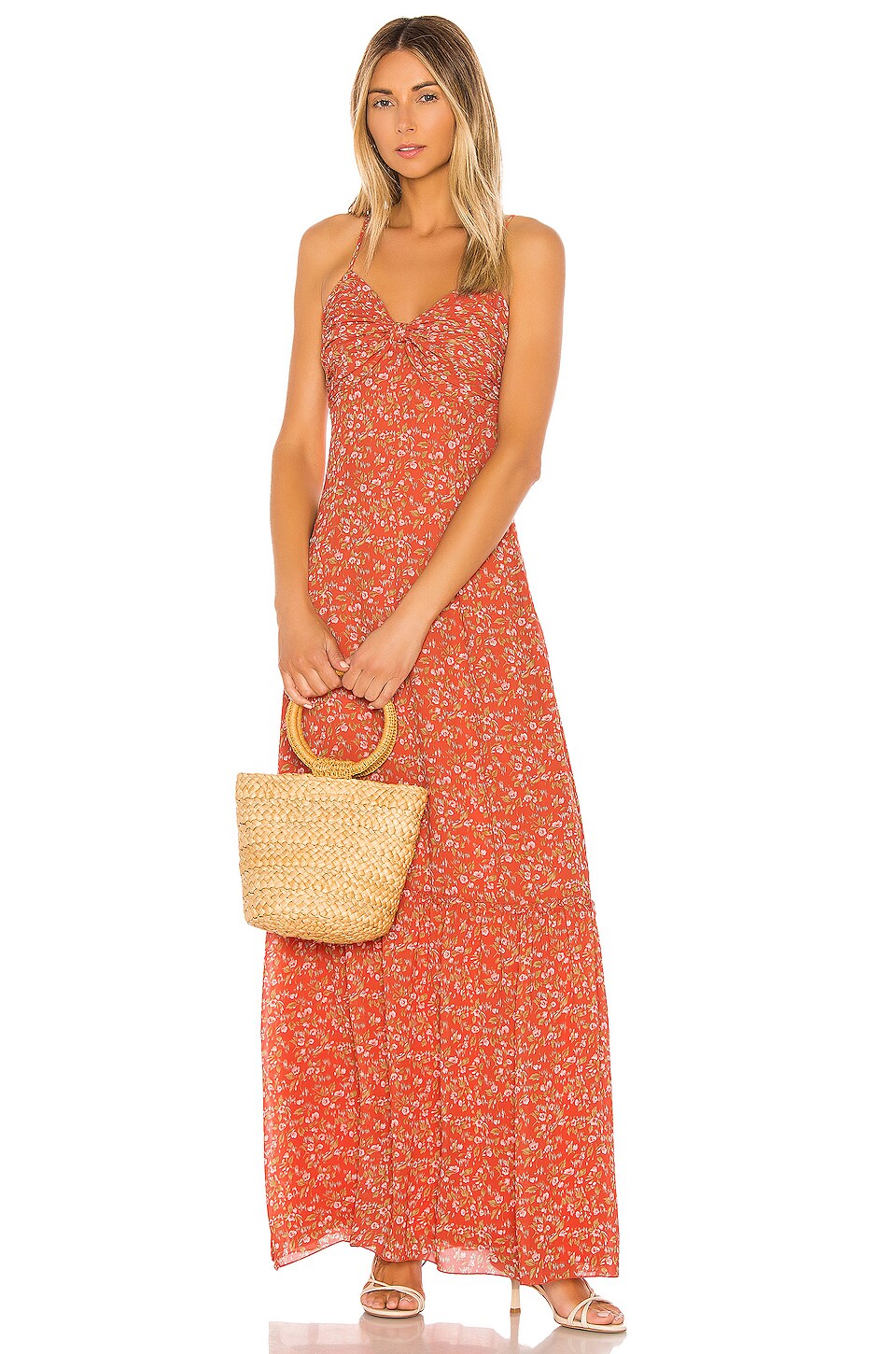 Divine Heritage Sweet Virginia Ditsy Maxi in Strawberry