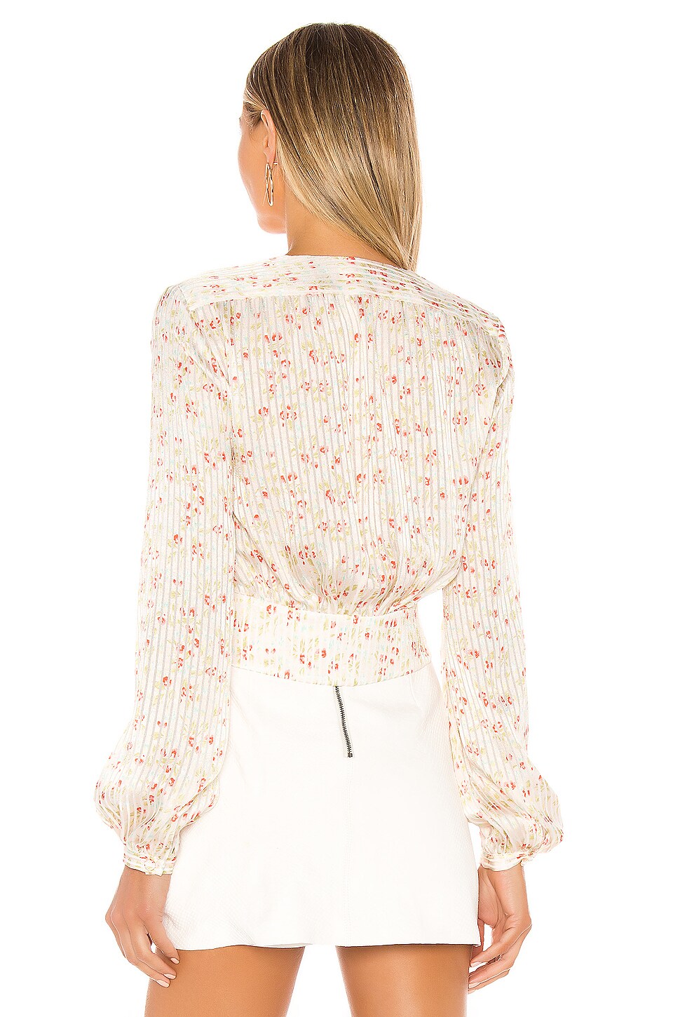 Divine Heritage Sweet Virginia Ditsy Blouse in Stripe Jacquard