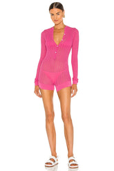 Dodo Bar Or Helen Romper in Pink - Replaced Buttons