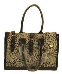 Diva General Collection Black & White Leopard Print Handbag