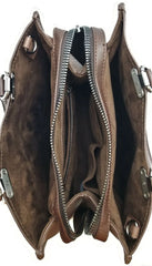 Dream Control Vegan Leather Brown Satchel