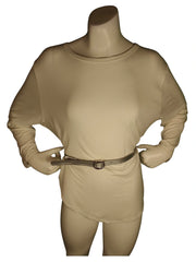 Diva General Grey & Black Reversible Belt .5"x34.75" Pleather Waist Belt with Rhinestone Buckle (Bendy Design)