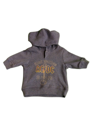 AC/DC Rockin' Grey Hoodie for Baby Boys (0-3M)