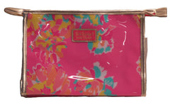 Estee Lauder Lilly Pulitzer Floral Print Cosmetic Bag Pink