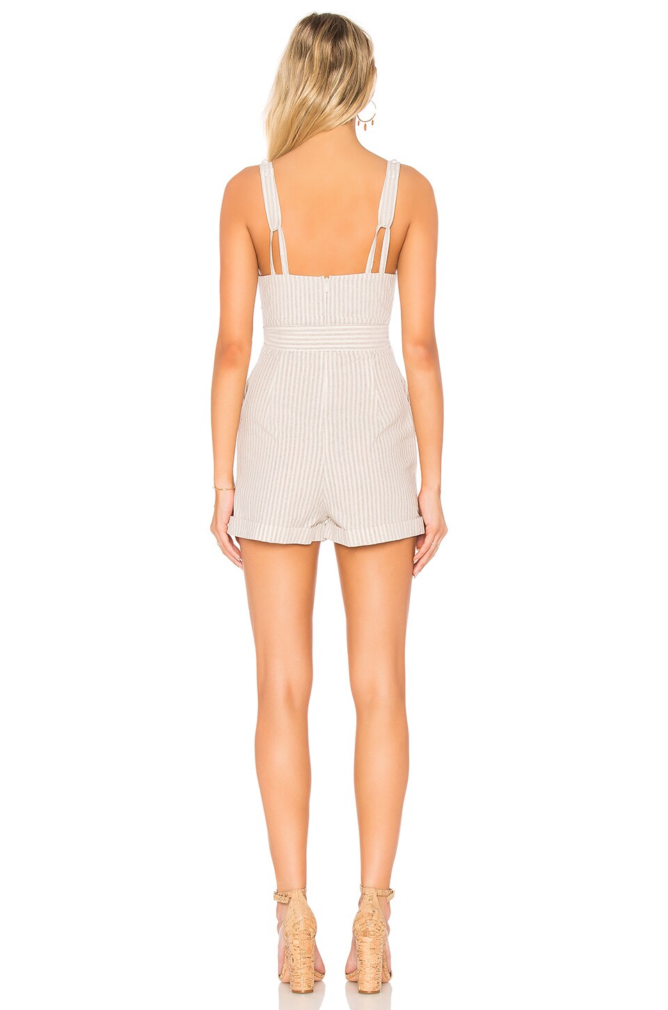FLYNN SKYE Romy Romper in Ash Stripe