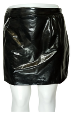 Black Pleather Skirt 2X