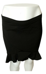 Women's Plus Size Black Ruffle Skirt – Fashion Nova 2X | Stretch Polyester Blend