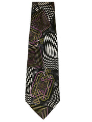 Elegant Diva General Collection Tie – 100% Silk Men's Formal Accessory Made in Italy 3.75" Wide Luxury Neckwear