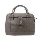 Giani Bernini Pebble Leather Tassels Crossbody Handbag - Grey (Brand New with Tags)