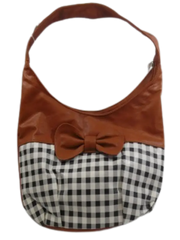 Gingham Hobo Shoulder Bag