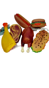 Greenbrier Kennel Club Vinyl Food Shaped Dog Toys with Squeaker