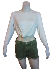 high waist shorts denim