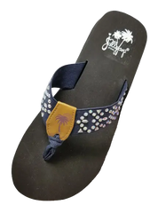 Jellypop Black Sandals with Navy Crystals